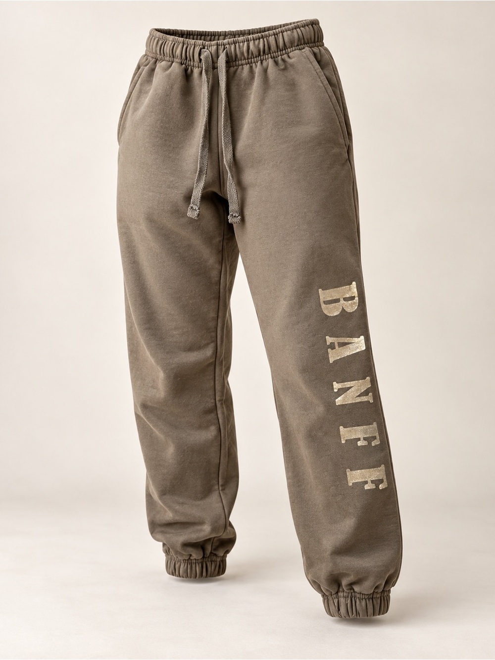 Banff Canada Brown Souvenir Sweatpants Joggers Logo